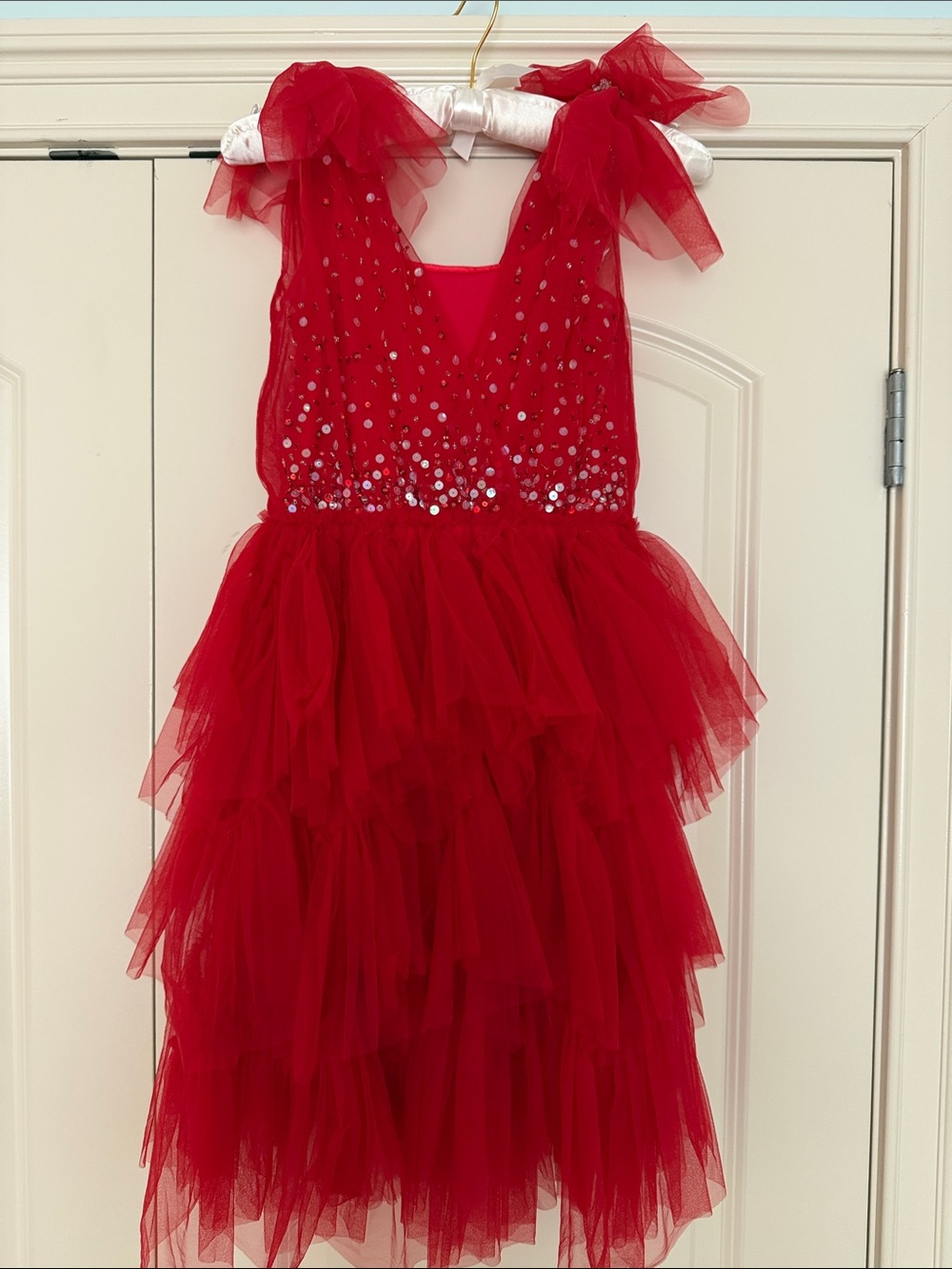 Tutu du monde 10-11 red tulle embellished dress holiday valentine Christmas red - Picture 2 of 6